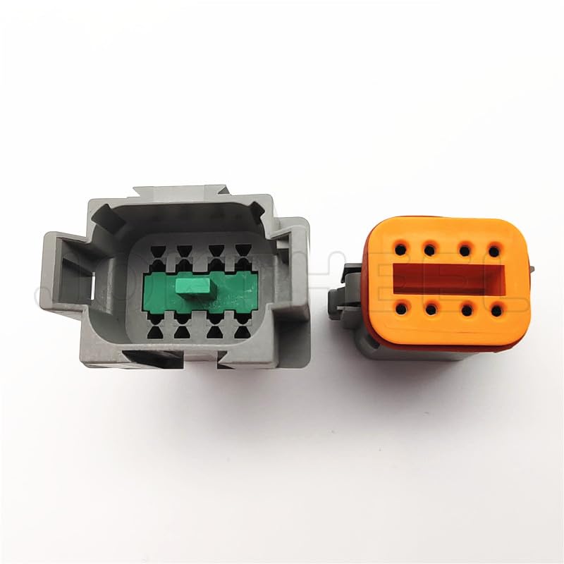 Wiring Connecting Terminals 1/5/10/20 Sets kit Gray DT04-8P Deutsch 8 Pin Way Sealed DT Series Male Automotive Waterproof Electrical Wire Connector Plug - (Color: Male Set, Package: 10 Sets)