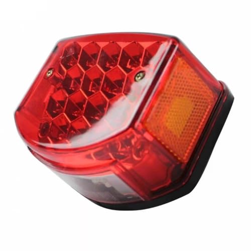 Feu arrière de moto LED rouge multifonction avec stop et réflecteur