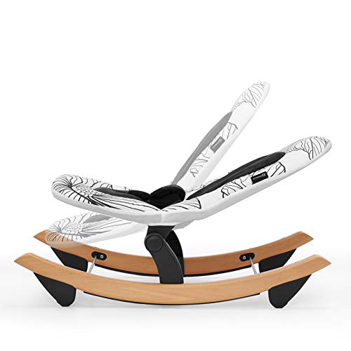 kk Kinderkraft wipstoel FINIO en schommelstoel van hout, lichtgewicht, met liggende positie, verstelbare… - Afbeelding 4