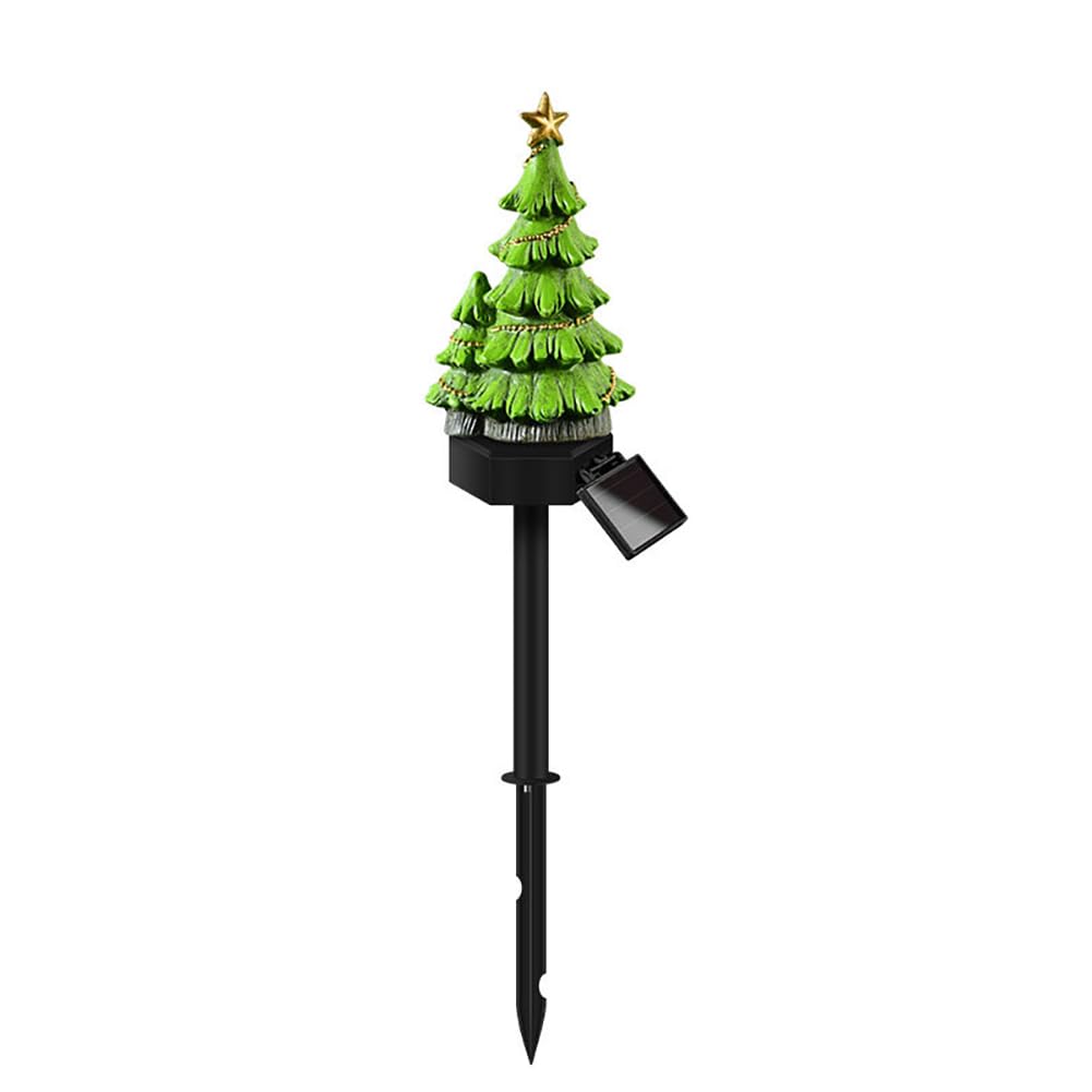 Solar Christmas Tree Garden Stake Lights Christmas Decorations Tree Pathway Lights Waterproof Lighting Ornament Solar Stakes for Pathway