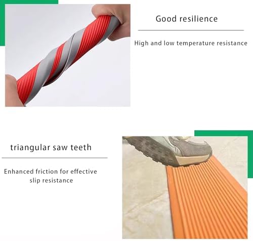 Eco-Friendly PVC Waterproof Non-Slip Stair Nose Molding, Self-Adhesive Stair Nosing with Strong Adhesion for Indoor/Outdoor Use (Brown, 10x4cm)