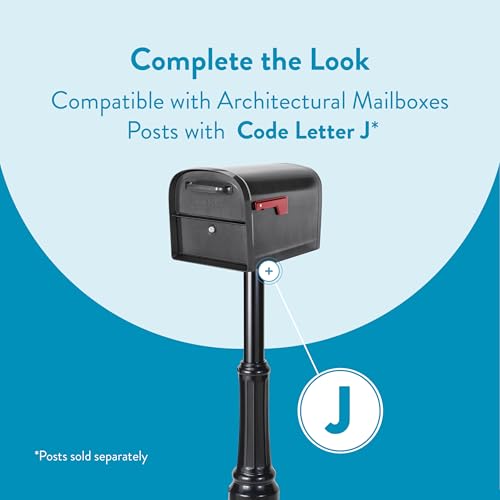 Image of Architectural Mailboxes 6300P-10 Locking Parcel Mailbox, X-Large, Pewter | Galvanized steel build with a secure steel cam lock, dual access doors, and hopper delivery door. USPS approved.