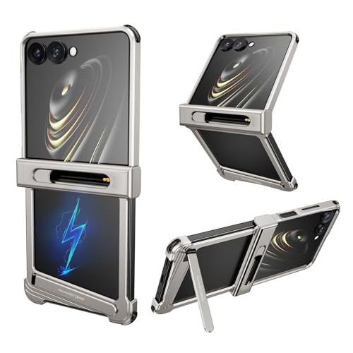 Coque Samsung Galaxy Z Flip 7 fine anti surchauffe et antichoc en métal argent