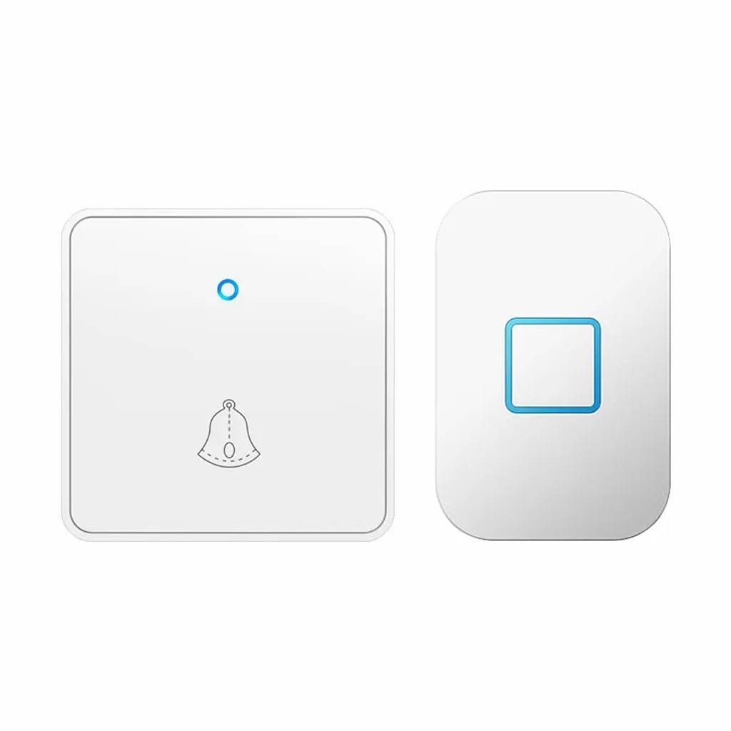 Sonnette sans fil pour maison avec bouton étanche et télécommande secteur