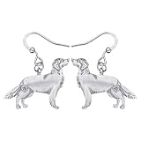 DUOWEI Dainty Golden Retriever Dog Earrings Vintage Dangle Drop for Women Teens Girls Aesthetic Jewe