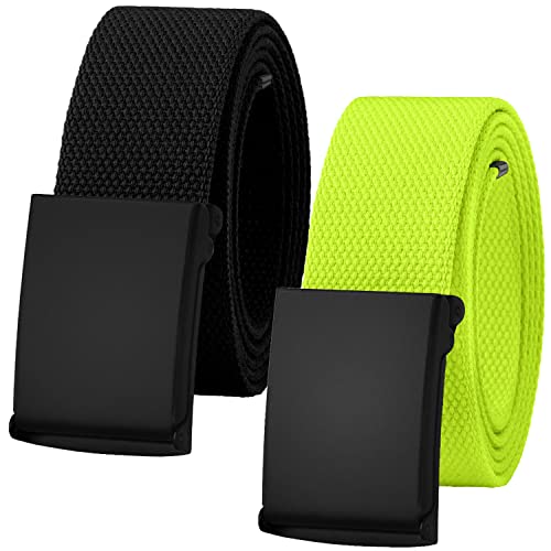 Image of Falari Canvas Web Belt Fully Adjustable Cut to Fit Golf Belt Flip Top Buckle