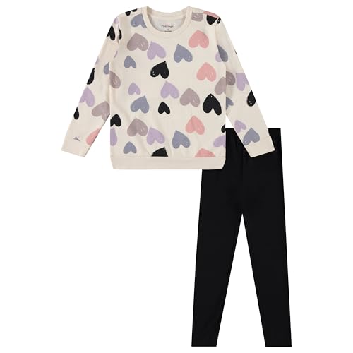 Pink Angel Girls 2-Piece Fleece Crewneck Sweatshirt and Legging Set - Cozy Printed Outfits