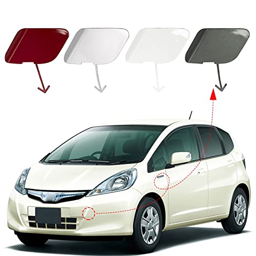 CZShiYue Front Bumper Tow Hook Cover Towing Eye Cap for Honda Jazz Fit GE6 GE8 2012 2013 2014 71104-TF0-900 71104TF0900 (Red, Left Driver Side)
