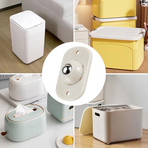 8 Piezas Ruedas Pequeñas para Muebles, Ruedas Adhesivas, Ruedas Electrodomésticos Pequeños, Mini Ruedas Adhesivas Giratorias Blanco para Muebles para Electrodomésticos, Mesas y Sillas, Equipaje - imagen 7