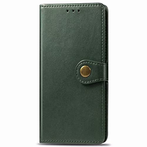 Ufgoszvp Funda para ZTE Blade A32, ultra ajustada de piel de alta calidad, a prueba de golpes, diseño de libro, cierre magnético, tapa de protección completa para ZTE Blade A32, color verde