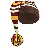 Brown & Yellow Striped Stocking Cap – Vintage-Inspired Knit Replica
