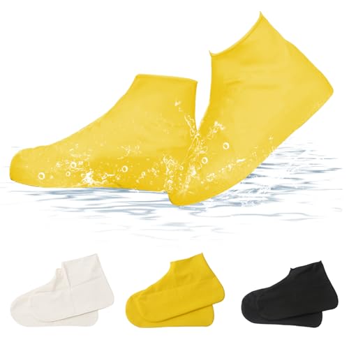 FOSDICK 3 Pares Cubre Zapatos Impermeable, Cubrezapatos Impermeable Lluvia, Antideslizante Protector Calzado Lluvia de Látex Protector Zapatos lluvia, Fundas Impermeables Zapatos para Lluvia, Nieve