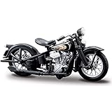 Schönes Standmodell: Detailreich gestaltetes Motorrad-Modell des original Harley-Davidson El Knucklehead aus 1936 im Maßstab 1:24