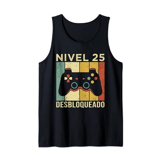 Gaming Videojugador Mando Cumpleaño 25 Aniversario Gaming Camiseta sin Mangas