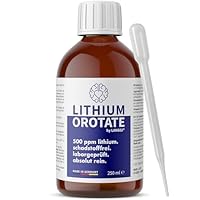 Lithium Orotate Lösung | 250ml | 99 % Reinheit | 0,5 mg (500ppm) elementares Lithium pro ml | Made in Germany | Laborgeprüfte Reinheit