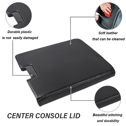 Pit66 02ITG4508ABK Center Console Lid Armrest Cover, Compatible With 2008-2014 Chevy Silverado Gmc Sierra/ 07-13 Tahoe Avalanche Yukon thumb #2
