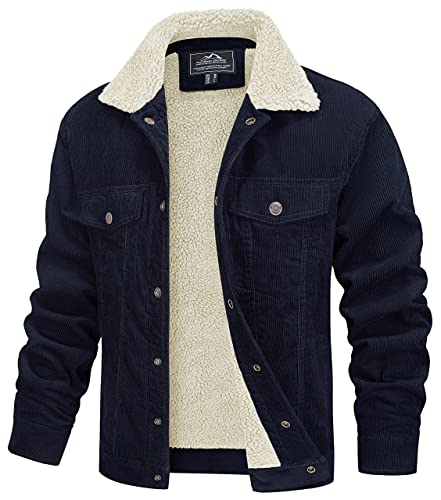 Image of MAGCOMSEN Men's Corduroy Jacket Winter Fleece Sherpa Lined Warm Coats