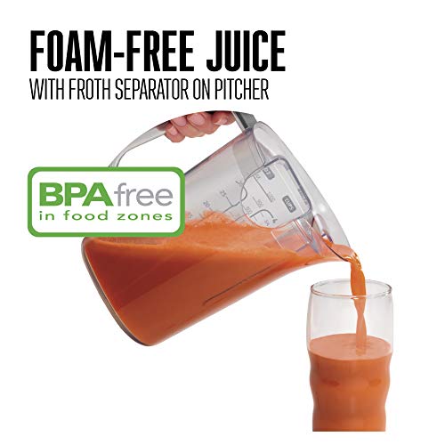 Weston Powerful Juicer Machine, Centrifugal Extractor With Xl 3.5" Feed Chute For Whole Fruits And Vegetables, Bpa Free, 1100W, Easy Sweep Cleaning Tool, Silver (67902) #TOP2