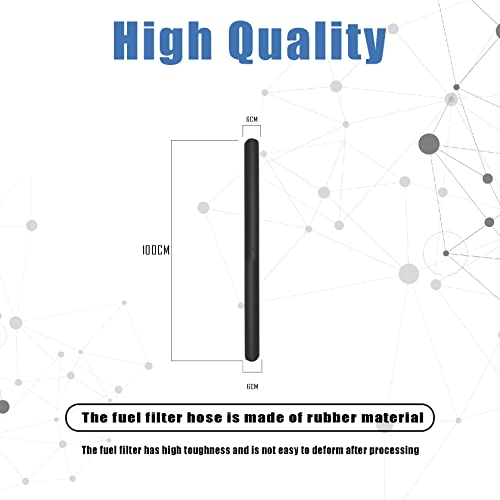 Image of Gas Fuel Filter Hose Tube Line for 50cc-150cc Scooter ATV Motorcycle Parts Go karts Parts Tao Tao Dirt Bike Moped Pocket Bike XRS Buggy Carter Brothers (Black)