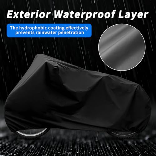 Funda para Bicicleta Impermeable Exterior - Diseño Tapered 82.7"x43.3" para Bicicletas de Montaña y Ruta, Protector contra Lluvia y UV con Elástico en el Dobladillo, Ligera Esencial para Commuters miniatura 4