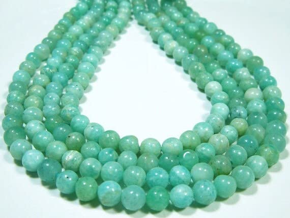 Amazonite smooth round bolls 5mm LKBEADS pour création de bijoux DIY