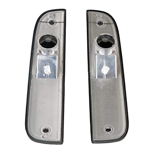 Hecasa Front Corner & Bumper Signal Lights Caps /Lens Compatible With 1997-2001 Jeep Cherokee Xj Pair Smoke #TOP3