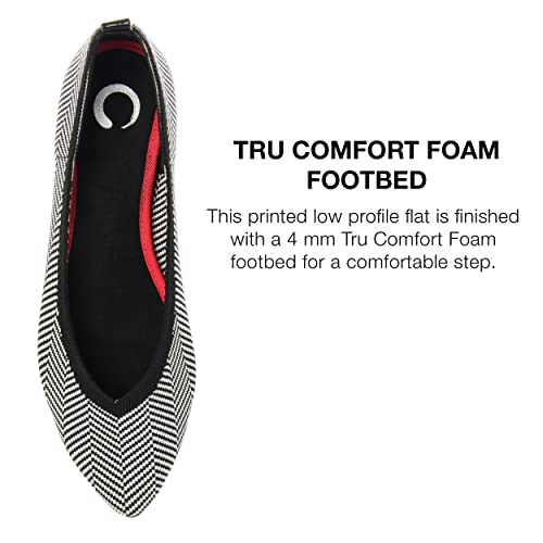 Journee Collection Women's Karise True Comfort Foam Slip On Pointed Toe Ballet Flats - Stripe, 7 Wide4