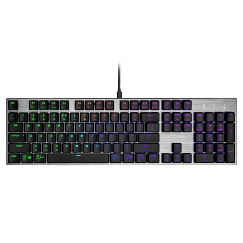 Image of Cooler Master SK652 Mechanical Keyboard with Low Profile Red Switches, Improved Ergonomic Keycaps, and Brushed Aluminum Design