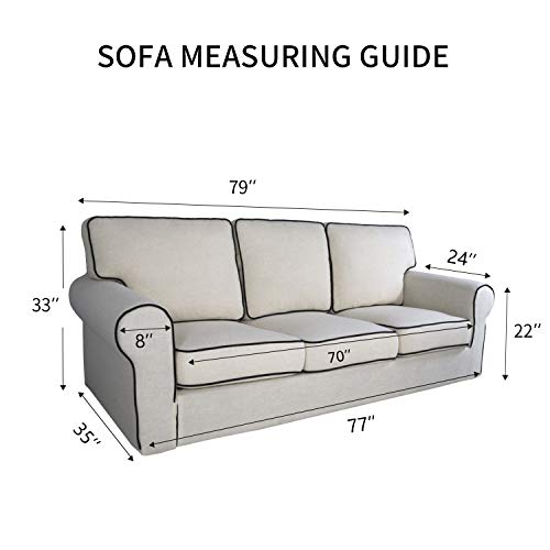 Image of PureFit Reversible Quilted Sofa Cover, Spill, and Water Resistant Slipcover Furniture Protector, Washable Couch Cover with Non-Slip Foam and Adjustable Strap for Kids, Pets (Sofa, Gray /Light Gray)
