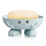 Soap Holder, Cartoon Lovely Soap Box for Bathroom and Kitchen Bathtub Sink Anti-Slip Design Soap Case Cute...