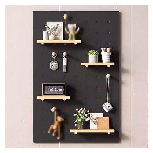 Kit de panneau perforé en bois et étagère murale modulable