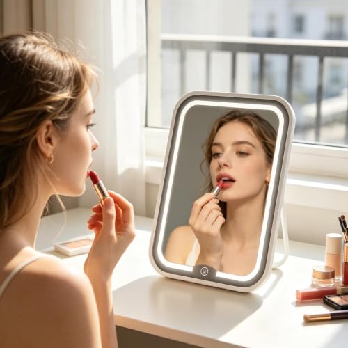 Espejo de maquillaje portátil para llevar de viaje y lucir perfecta en cualquier hotel 3