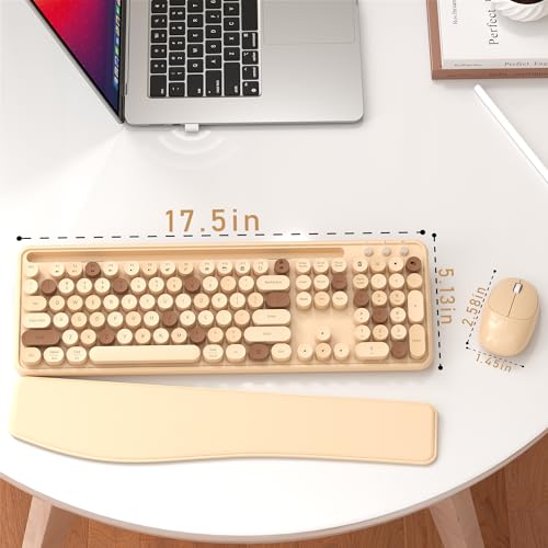 Teclado y mouse inalámbricos de 2.4 GHz con teclas de máquina de escribir MPTOG 6