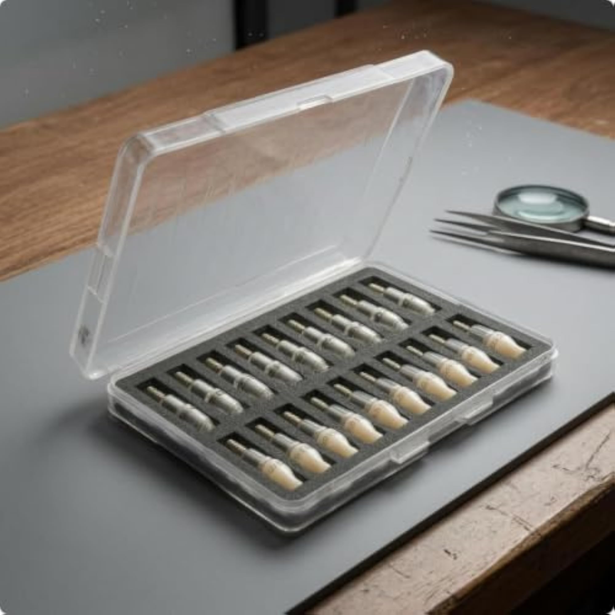 20 Pieces Pin-Loading Head Kit for Watchmakers