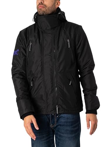 Superdry Mens Hooded Mountain Sd Windbreaker Jacket Black/Everton Size L