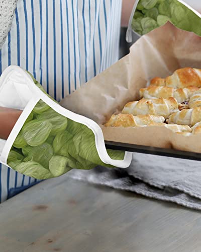 2 Pack Pocket Pot Holders, Teal Ombre Hot Pads For Kitchen Heat Insulation Potholders, Modern Green Gradient Abstract Art Aesthetics Pot Holder Oven Mitts Hot Pad Trivet For Baking Cooking 9"X7" #TOP5