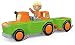 Toddys by siku 0127, Frank Farmy, Auto giocattolo a 2 parti con rimorchio, Componibile, Con figurina mobile, Motore a frizione di qualità, Verde/Arancione, Dai 18 mesi in su