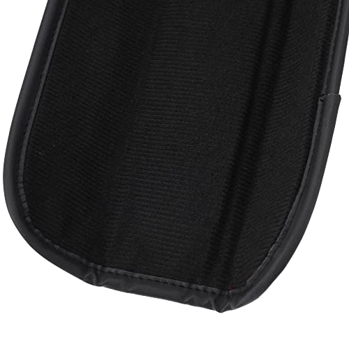 X Autohaux 2Pcs Universal Seat Belt Shoulder Pad Faux Leather Car Safety Strap Covers Neck Mat For Comfortable Driving Black Orange #TOP6
