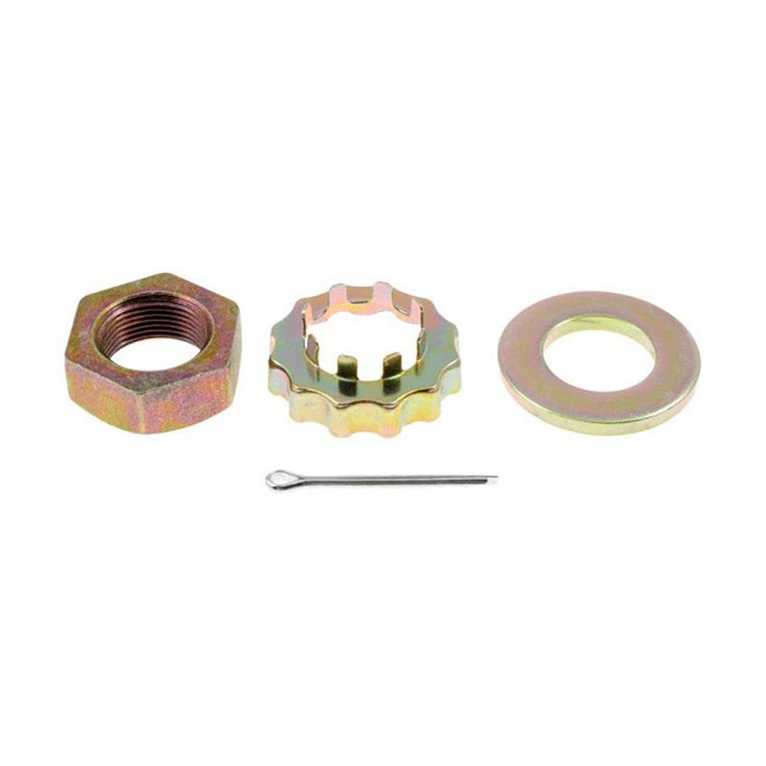 1x Front Spindle Lock Nut Kit fits Jeep Cherokee 1985 1986 1987 2.1L l4, fits Chevrolet S10 Blazer 1991 1992 1993 1994 3.1L V6 Replaces 562247, 562248
