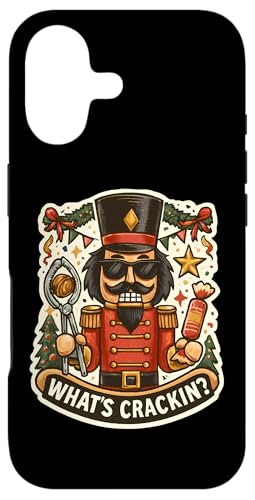 クリスマス くるみ割り人形 Whats Crackin 面白い クリスマス ナッツクラッカー スマホケース iPhone 17 用