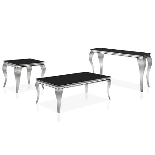 Furniture Of America Alang Living Room Table Set, Black #TOP13