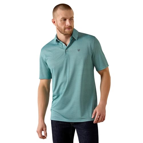 Polo clásico para hombre de ARIAT con estampado completo miniatura 1