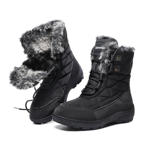 ziitop Winterstiefel Damen Warm Gefütterte Schneestiefel...