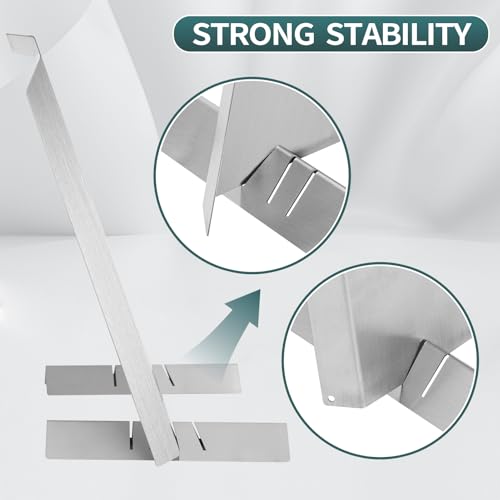 Permade Firebacks for Fireplace- Stainless Steel Fireback with Feet, 16" x 18" Fireplace Heat Reflector, Fireplace Back Plates, Adjustable Installation Heat-Resistant Material for Wall Protection
