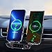 2026 New Cool Car Wireless Fast Charging Holder, Motorized 90° Rotating Wireless Car Charger Mount, Automatic Clamping Induction Car Mobile Holder for All Smartphones