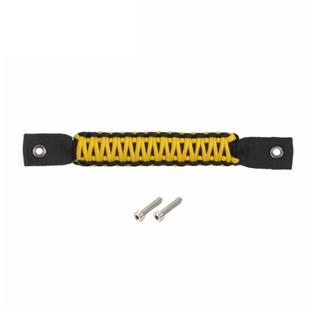 Teakea Yellow Car Taildoor Glass Grab Handle For Jeep For Wrangler Jl 2018-2026 Rear Door Tailgate Interior Accessoires Interior Trim Decal Decoration Accessories(Yellow)