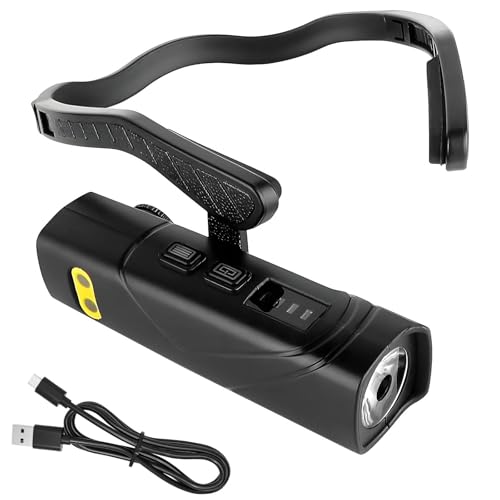 3-in-1 Ear Mounted Headlamp Rechargeable, 1200LM Super Bright LED Head Light with Motion Sensor, 360° Adjustable, 10H Long Running, IPX4 Waterproof Headlamp for Camping, Fishing, Running, Hiking