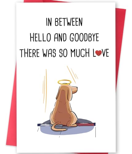 MOROLURU Tarjeta de condolencias para mascotas, regalo de condolencias por pérdida de perro, regalos conmemorativos para mascotas por pérdida de perro, regalo de condolencias por pérdida de mascotas