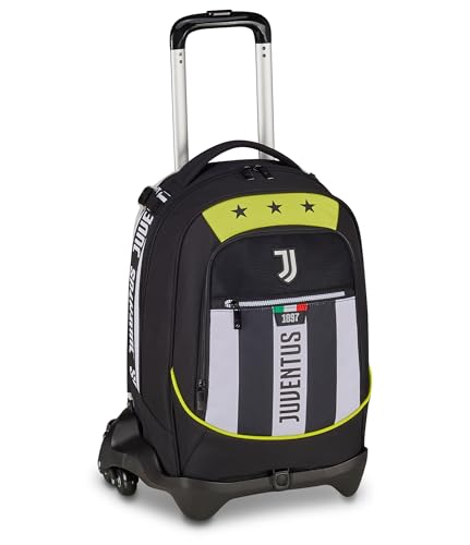 Sac à dos à 3 roues Juventus Seven avec chariot détachable de 33 litres noir et blanc