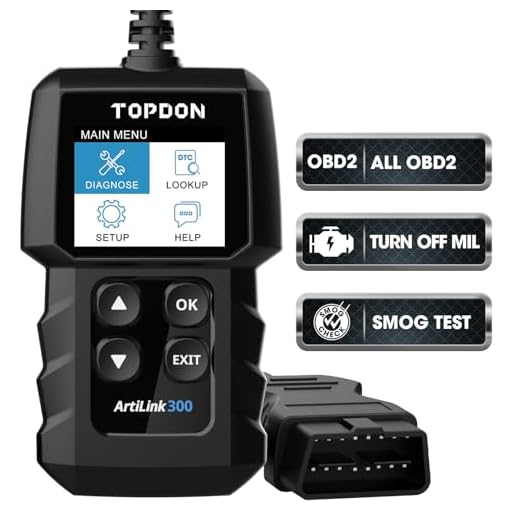 TOPDON OBD2 Diagnostikenhet AL300 Auto Universal Ford-felkodsläsare med fulla OBD2-funktioner, läsning och radera koder för att stänga av motorindikatorlampan